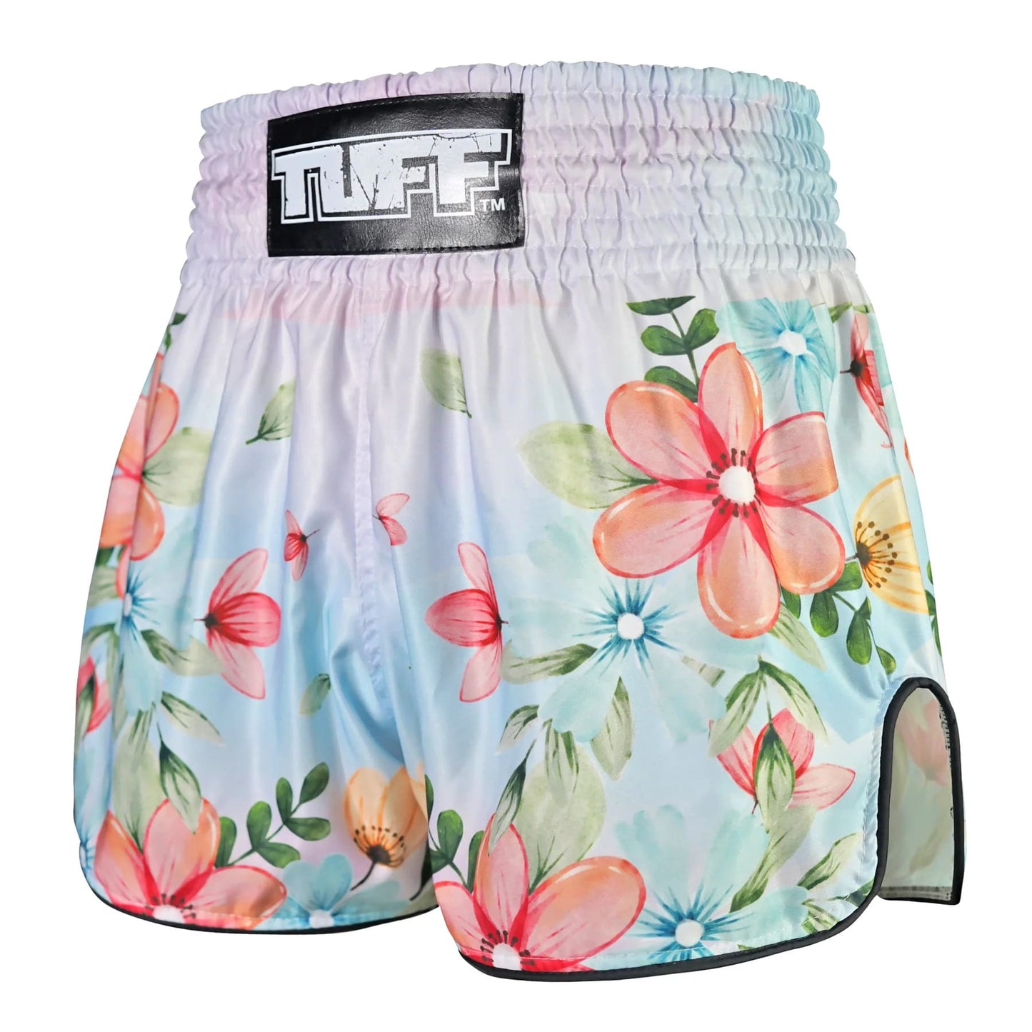 TUFF High-Cut Retro Muay Thai Boxing Shorts Kibo no Hana Flower of Hope