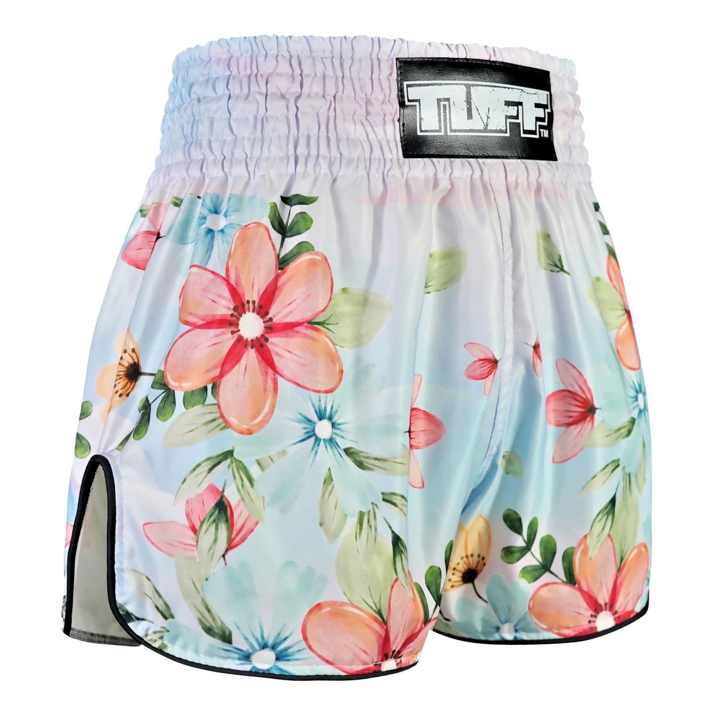 TUFF High-Cut Retro Muay Thai Boxing Shorts Kibo no Hana Flower of Hope