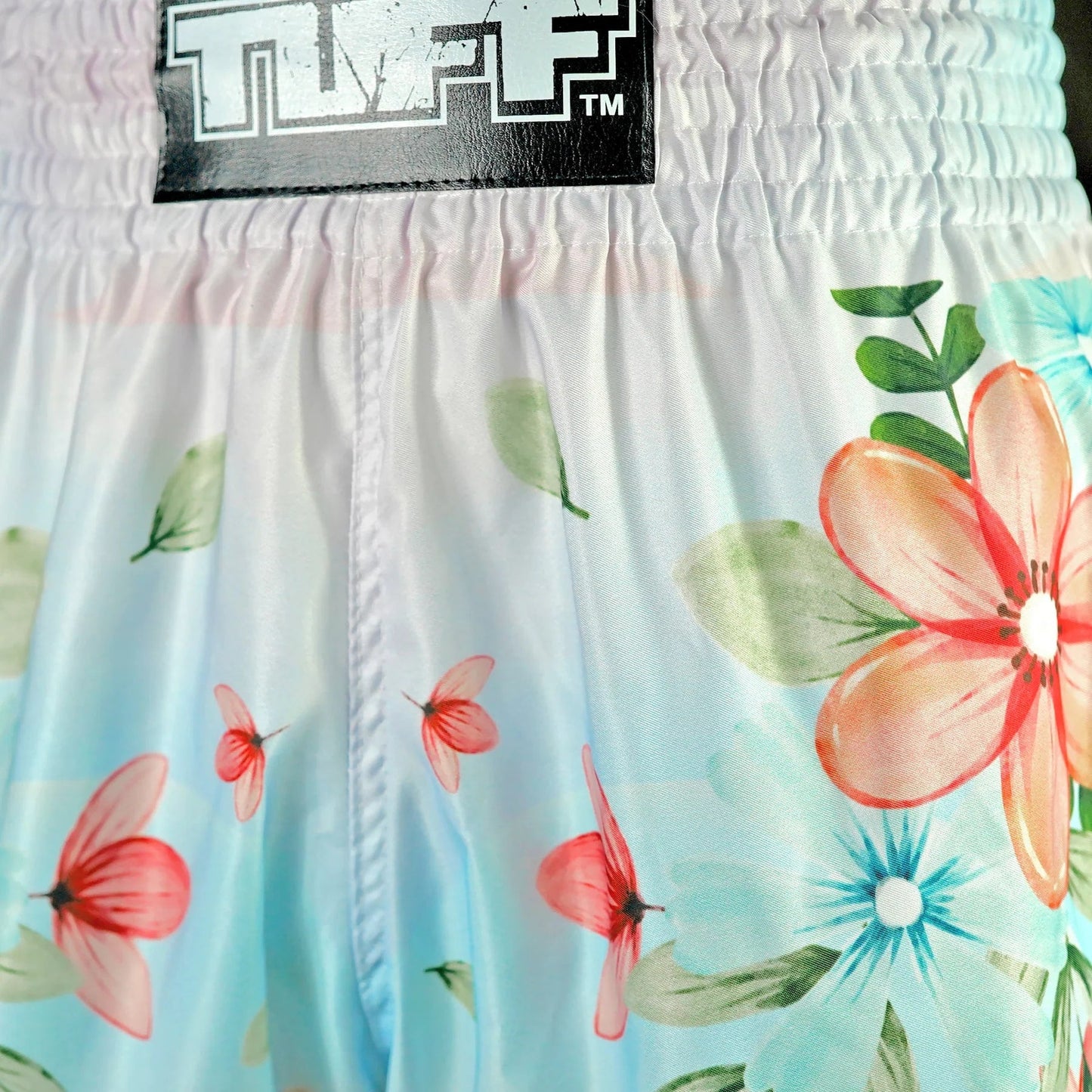 TUFF High-Cut Retro Muay Thai Boxing Shorts Kibo no Hana Flower of Hope