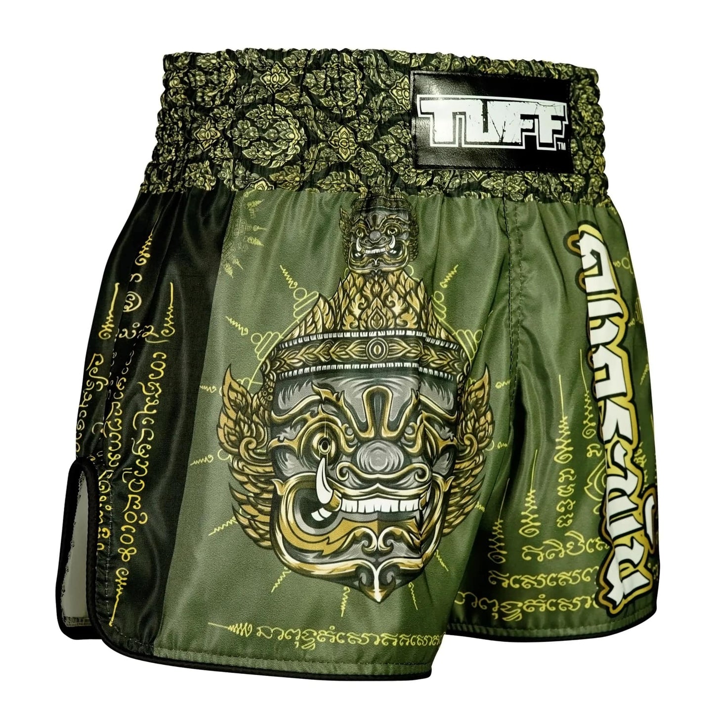 TUFF High-Cut Retro Muay Thai Boxing Shorts The Immortal Yaksa