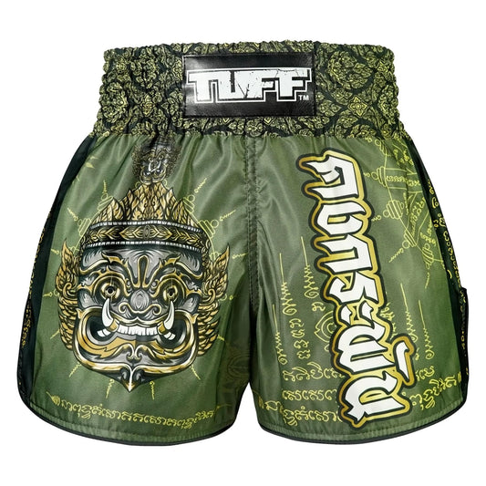 TUFF High-Cut Retro Muay Thai Boxing Shorts The Immortal Yaksa