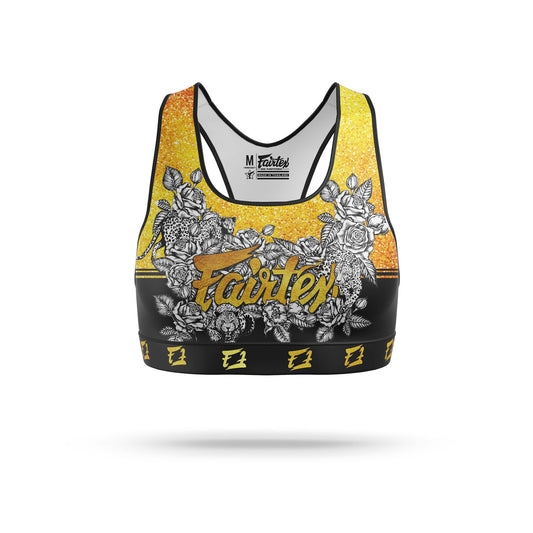 SB2 Fairtex Diamond Sports Bra Gold