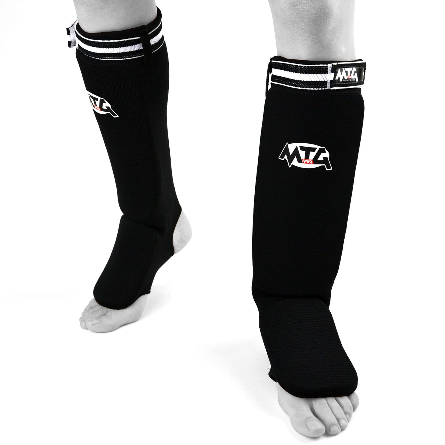 SF2 MTG Pro Elastic Shin Pads Black