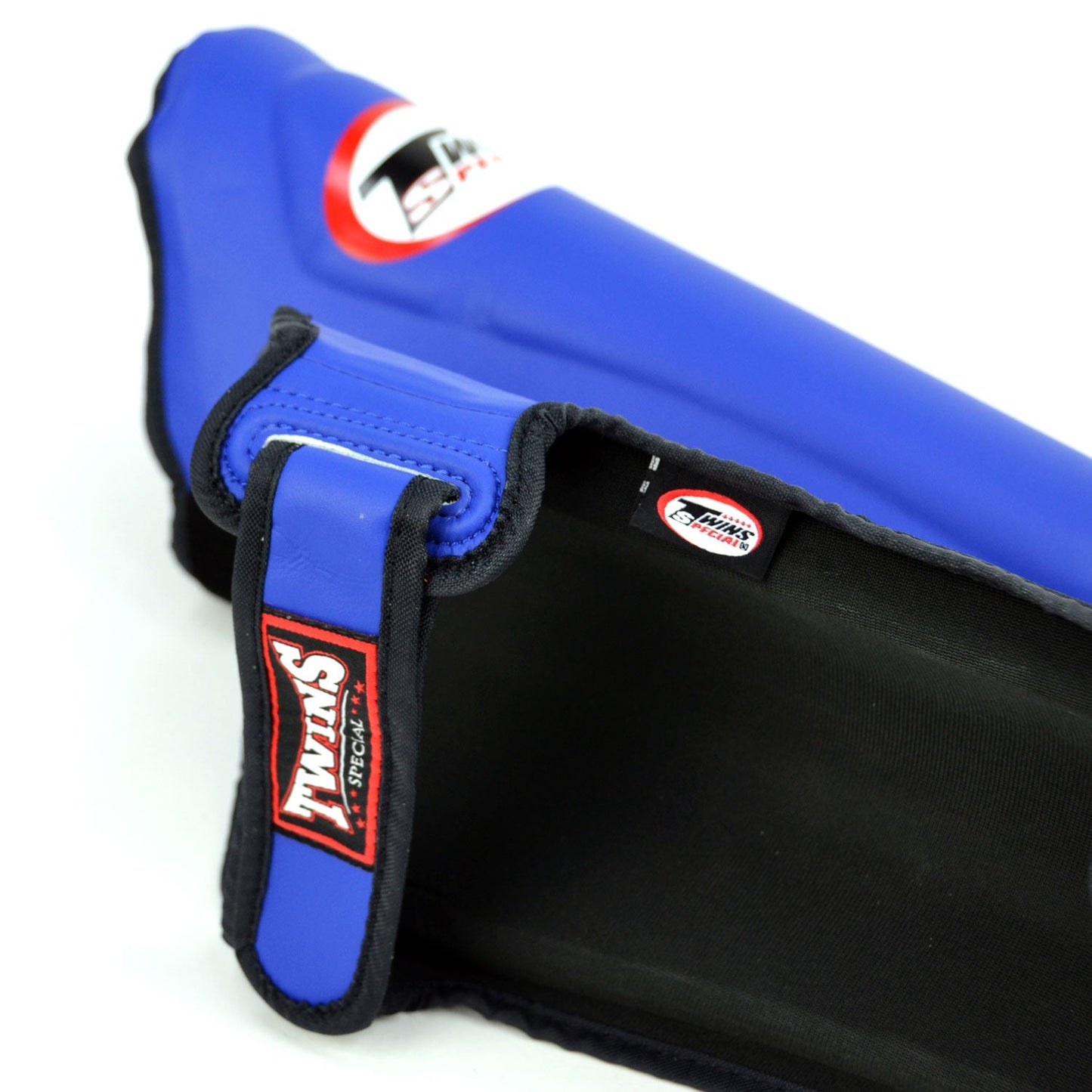 Twins Muay Thai Boxing Double Padded Shin Pads Blue-Black