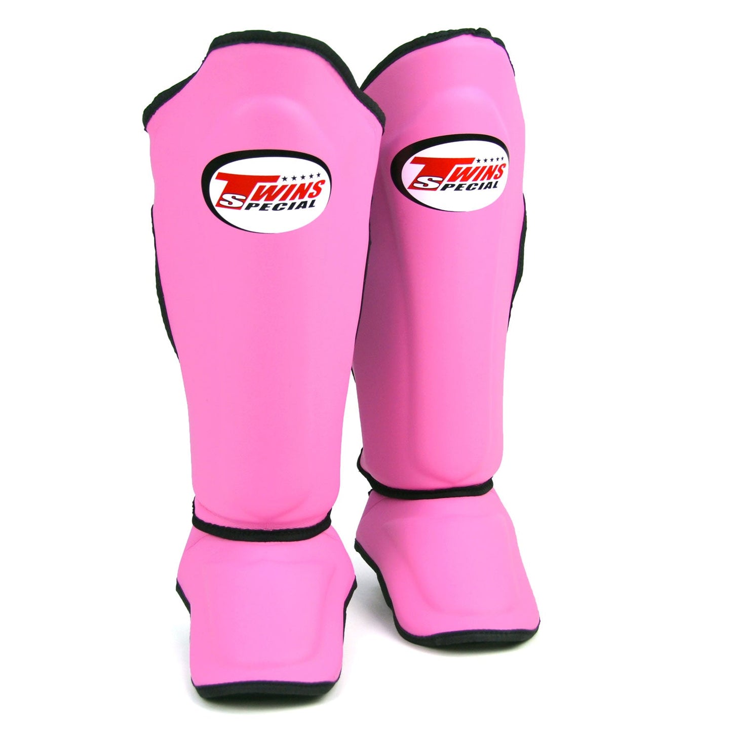 Twins Muay Thai Boxing Double Padded Shin Pads Pink-Black