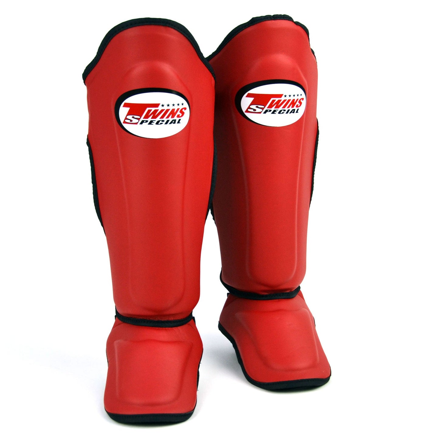 Twins Muay Thai Boxing Double Padded Shin Pads Red-Black