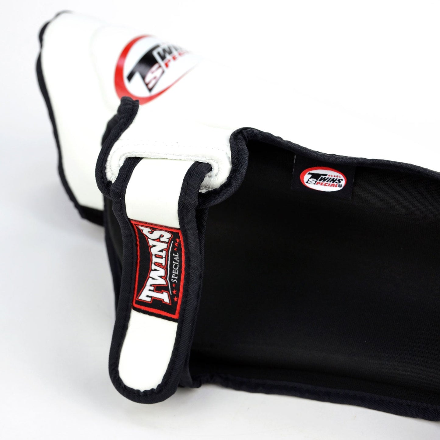 Twins Muay Thai Boxing Double Padded Shin Pads White-Black