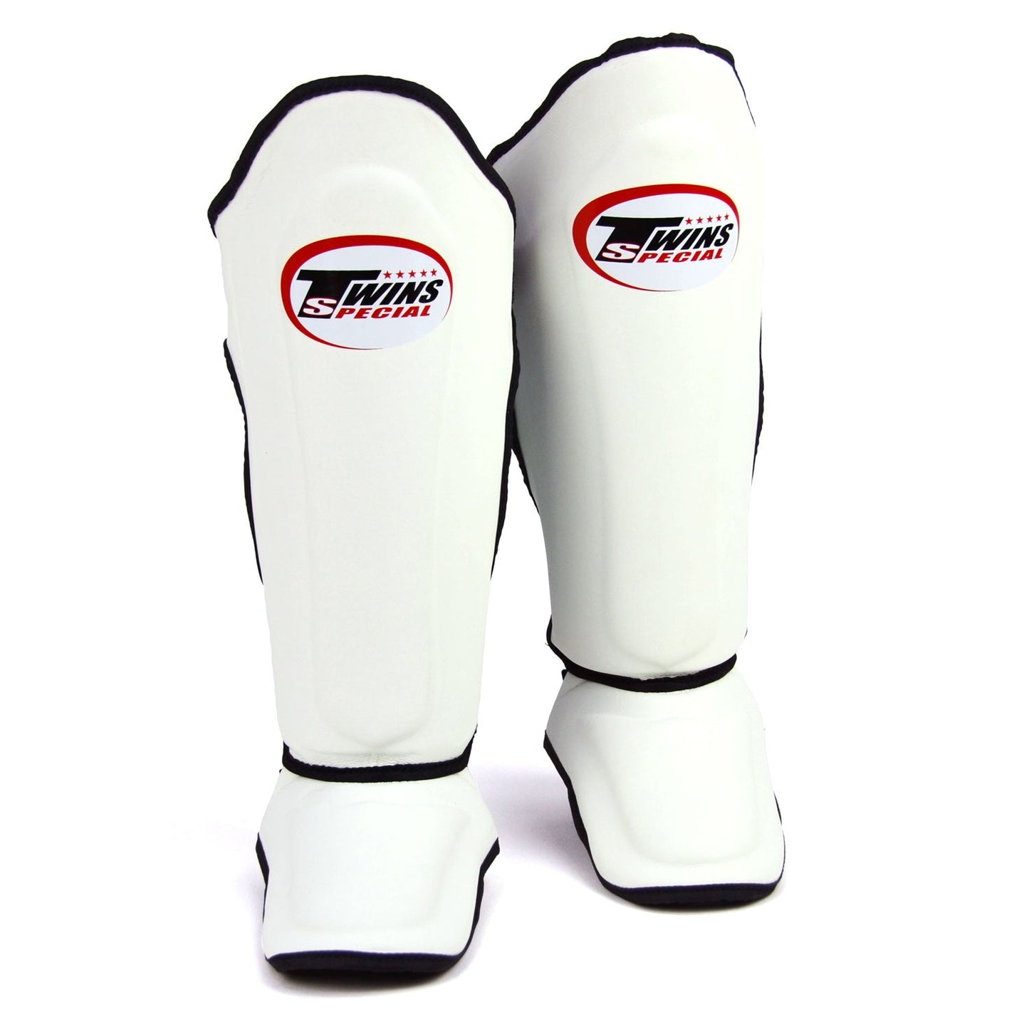 Twins Muay Thai Boxing Double Padded Shin Pads White-Black