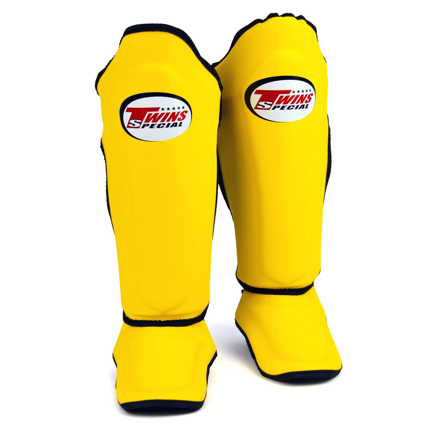 Twins Muay Thai Boxing Double Padded Shin Pads Yellow-Black