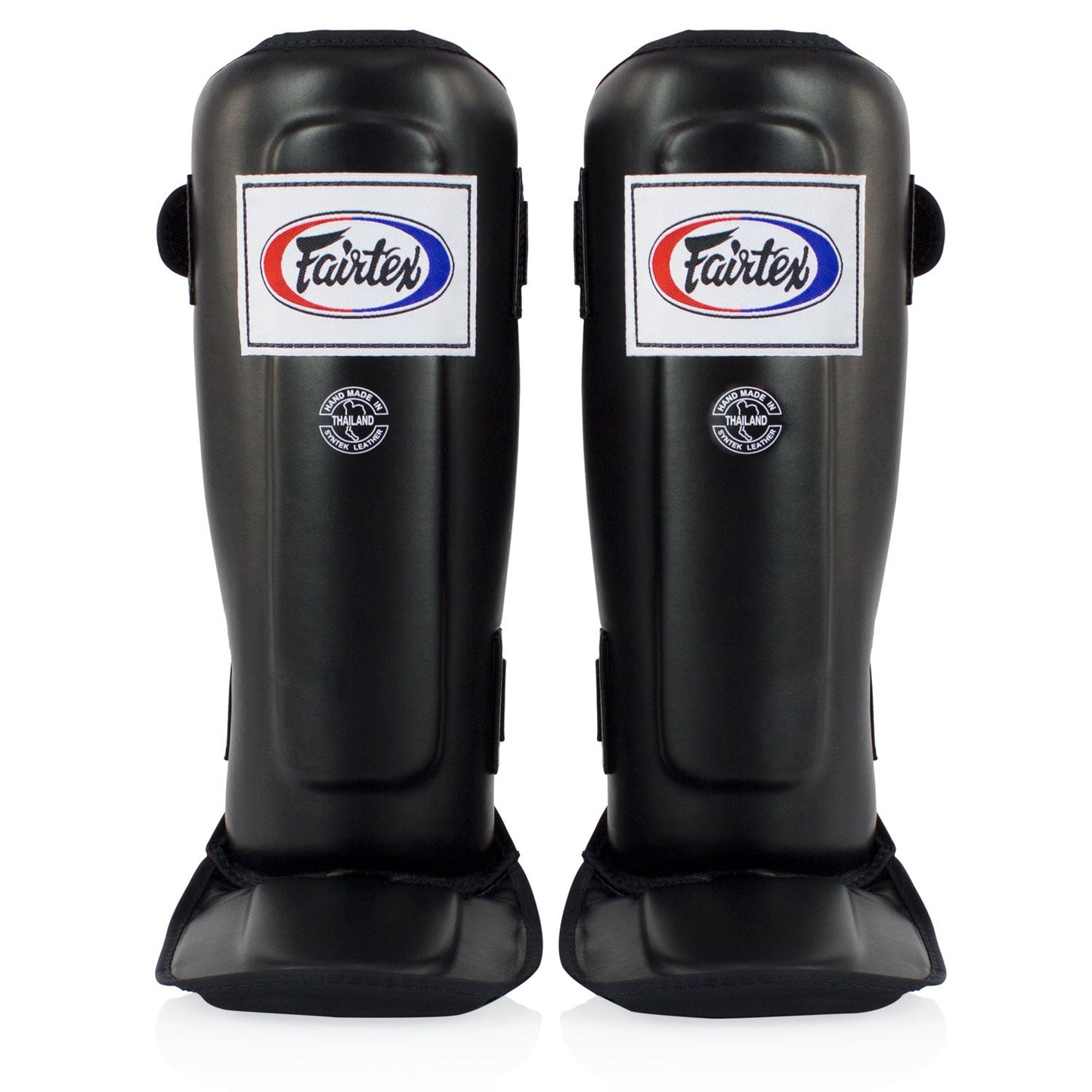 Fairtex Muay Thai Boxing Black Double Padded Shin Pads