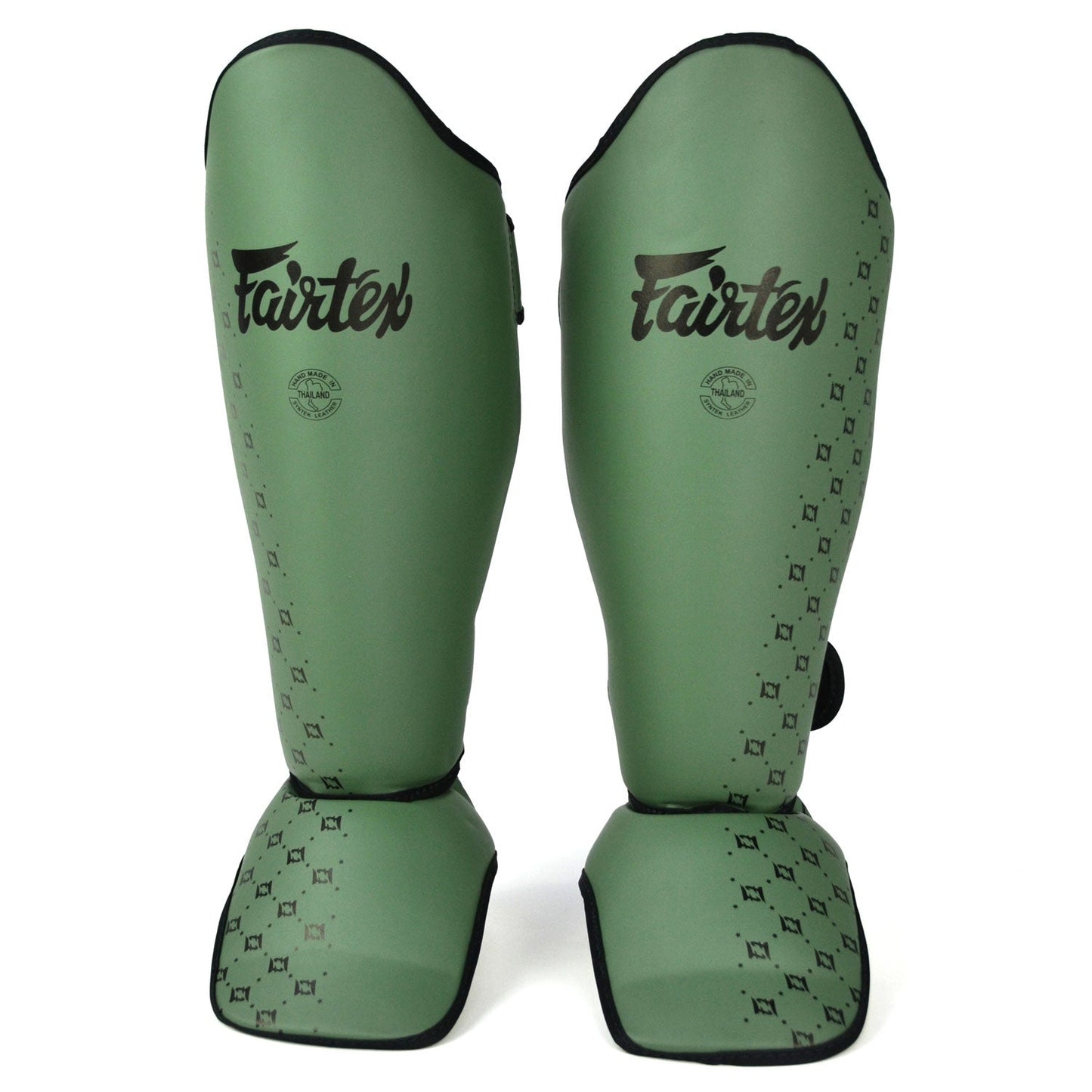 Fairtex Muay Thai Boxing Shin Pads Olive Green