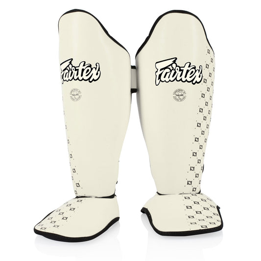 Fairtex Muay Thai Boxing Shin Pads White