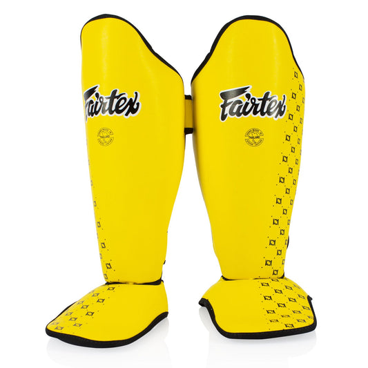 Fairtex Muay Thai Boxing Shin Pads Yellow