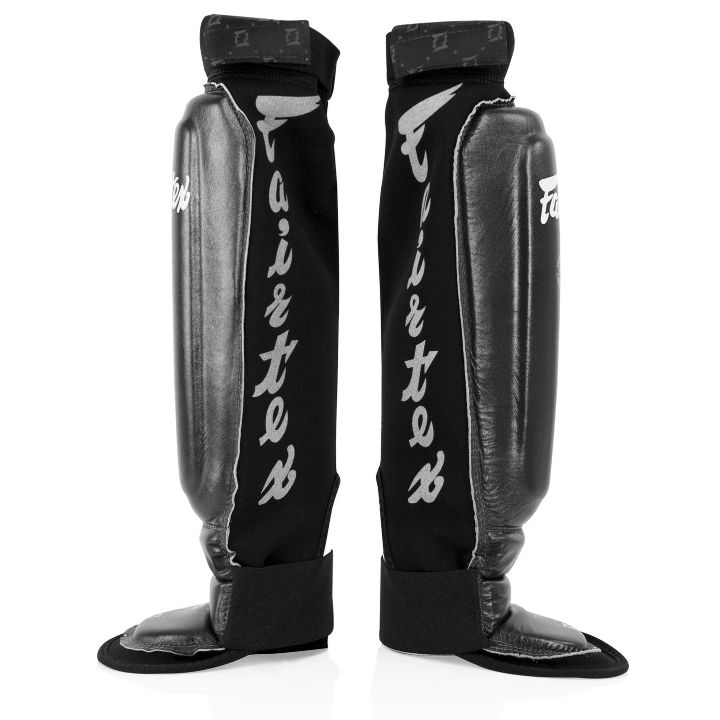 Fairtex Muay Thai Boxing Neoprene MMA Shin Pads Black