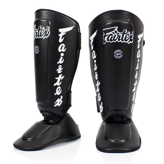 SP7 Fairtex Black Twister Detachable Shin Pads