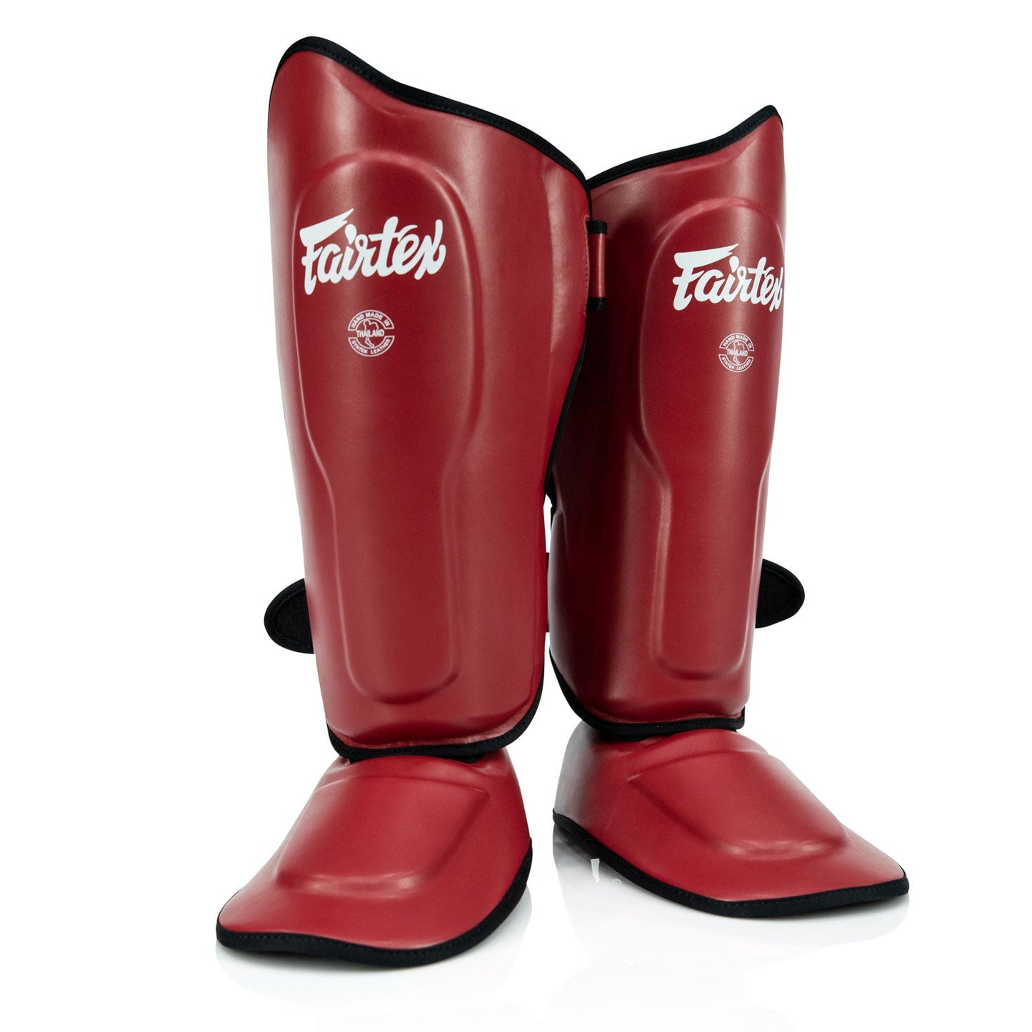 Fairtex Muay Thai Boxing Ultra Ergo Shin Pads Red