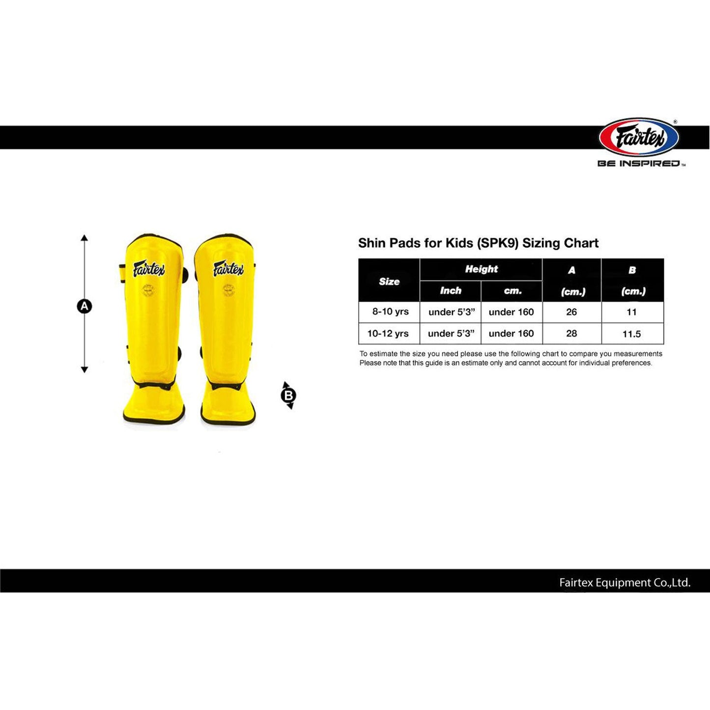 Fairtex Muay Thai Boxing Kids Shin Pads Black