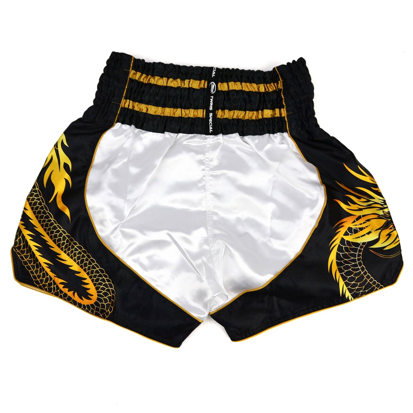 Twins Dragon Muay Thai Boxing Shorts White-Black