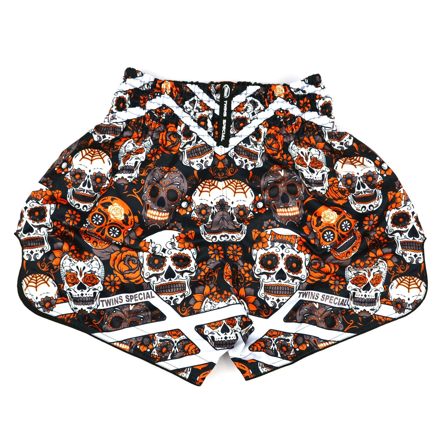 Twins Calaveras Muay Thai Boxing Shorts Orange