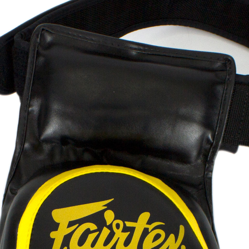 TP4 Fairtex Black-Yellow Lightweight Thigh Pads