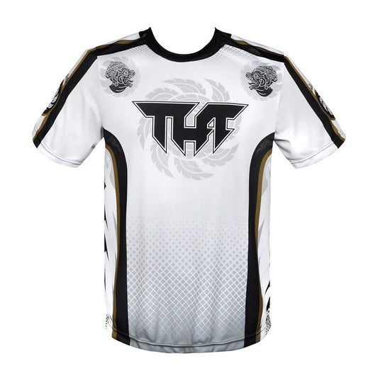 TUFF Muay Thai T-Shirt White Rowel With Double Hanuman Head