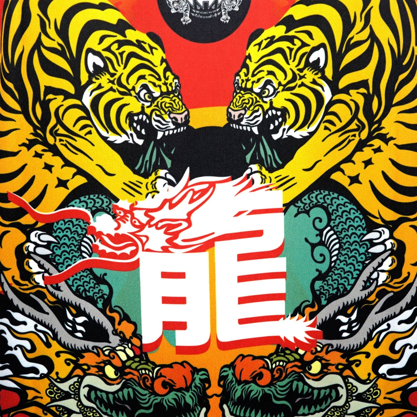 TUFF Tank Top Red Chinese Dragon and Tiger
