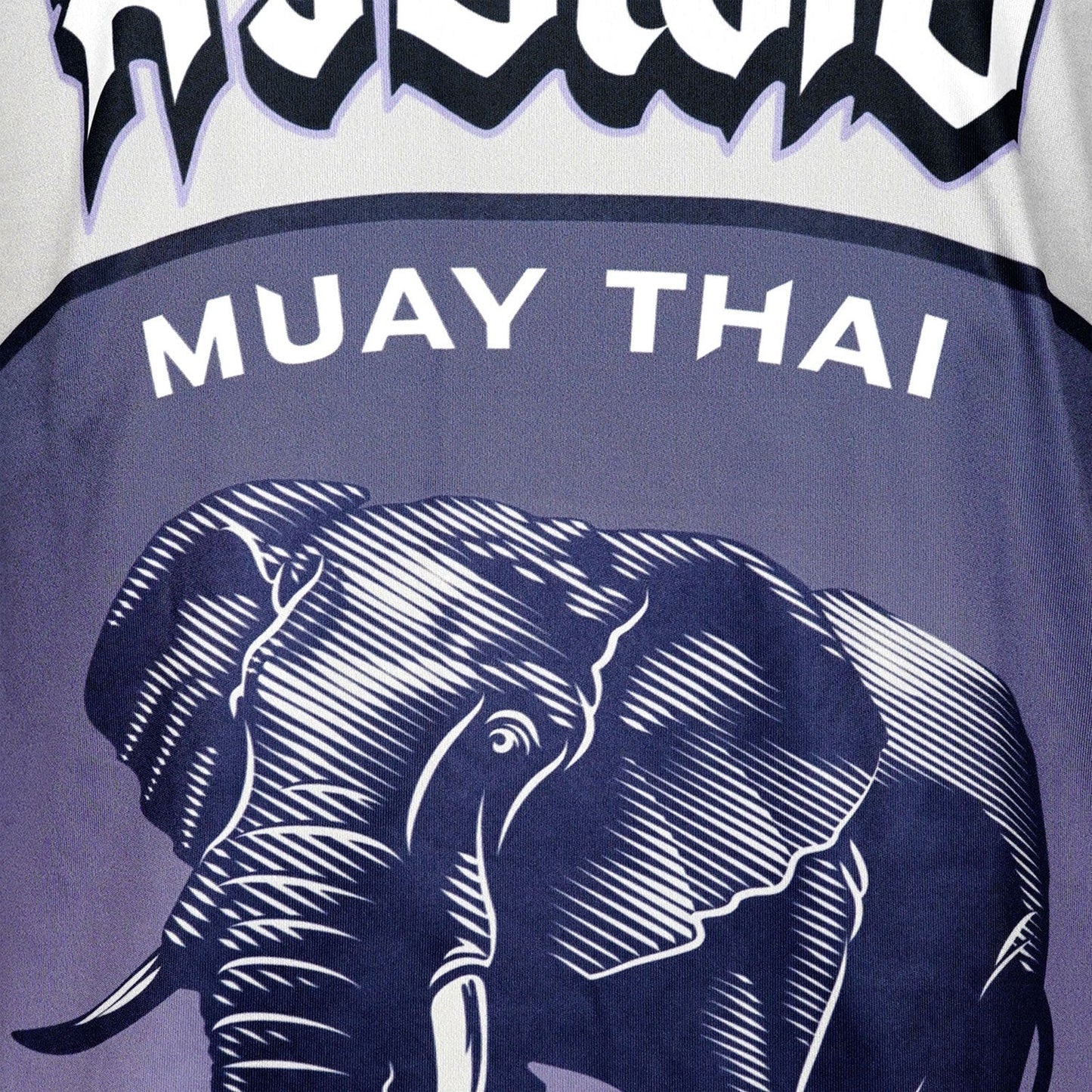 TUFF Muay Thai Tank Top War Elephant Grey-Blue