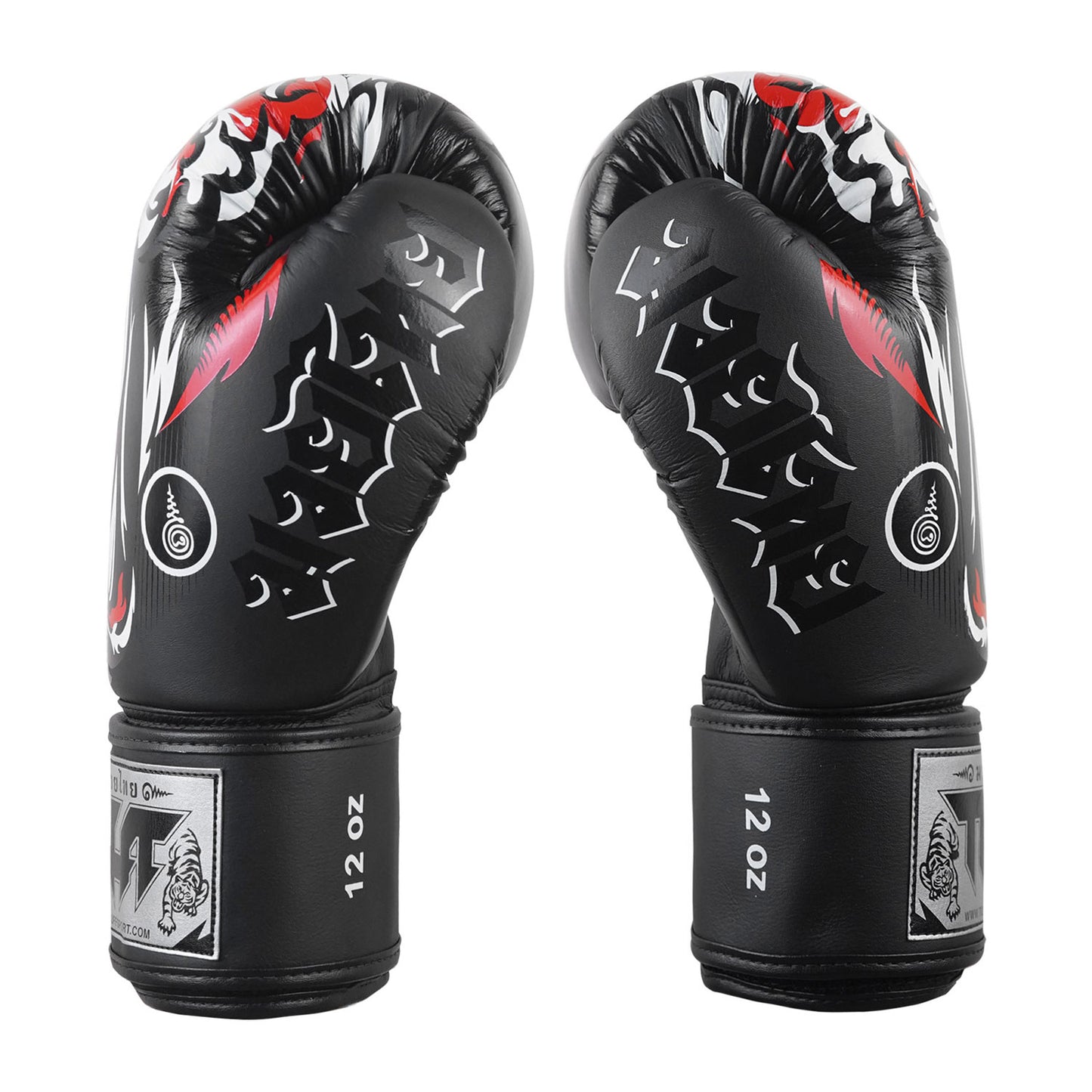 TUFF Muaythai Boxing Gloves Black Tiger