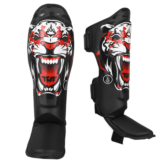 TUFF Muaythai Shin Pads Black Tiger