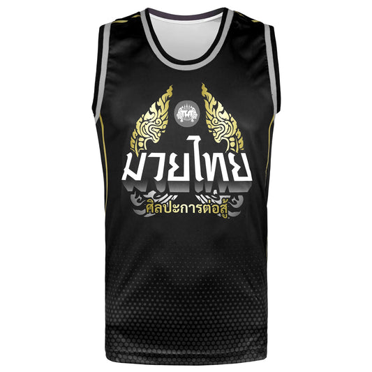 TT102 TUFF Tank Top Thai King Of Naga Black