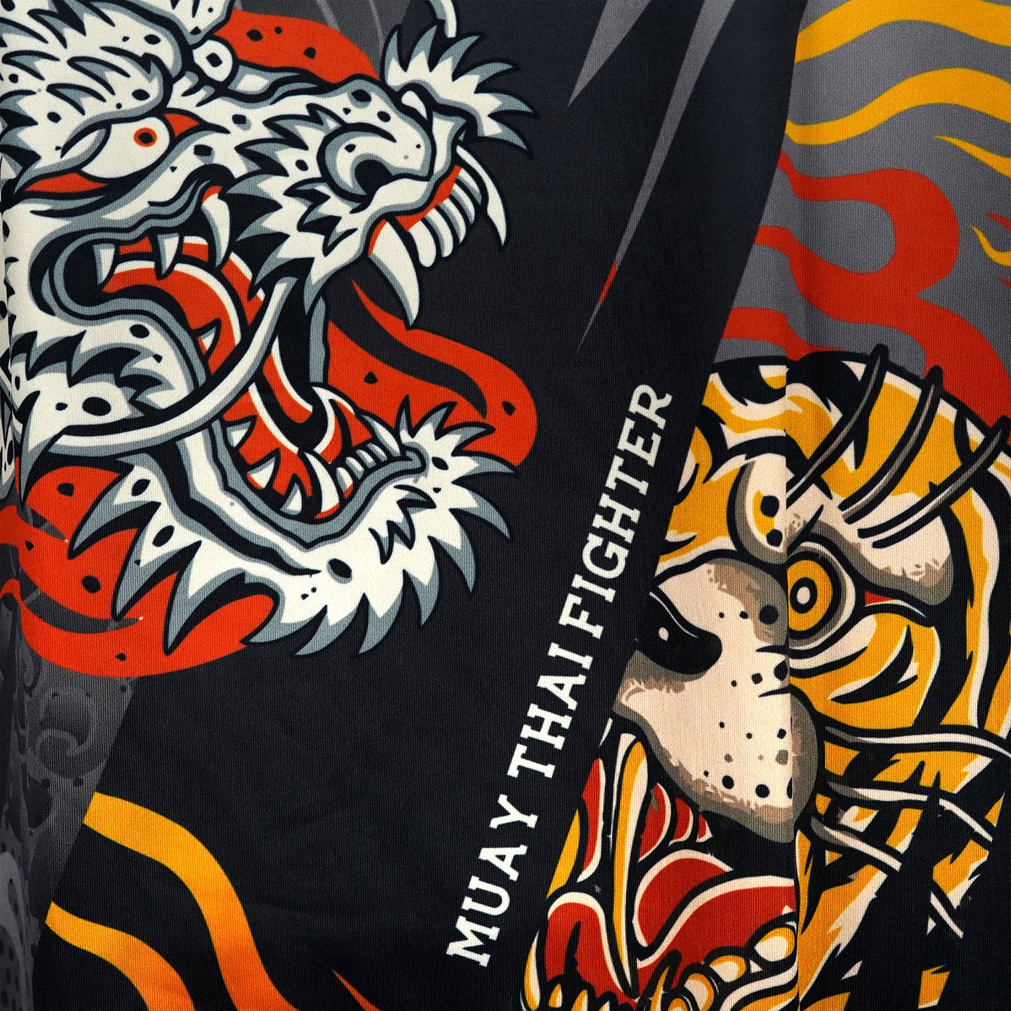 TT105 TUFF Tank Top Black Dragon and Tiger