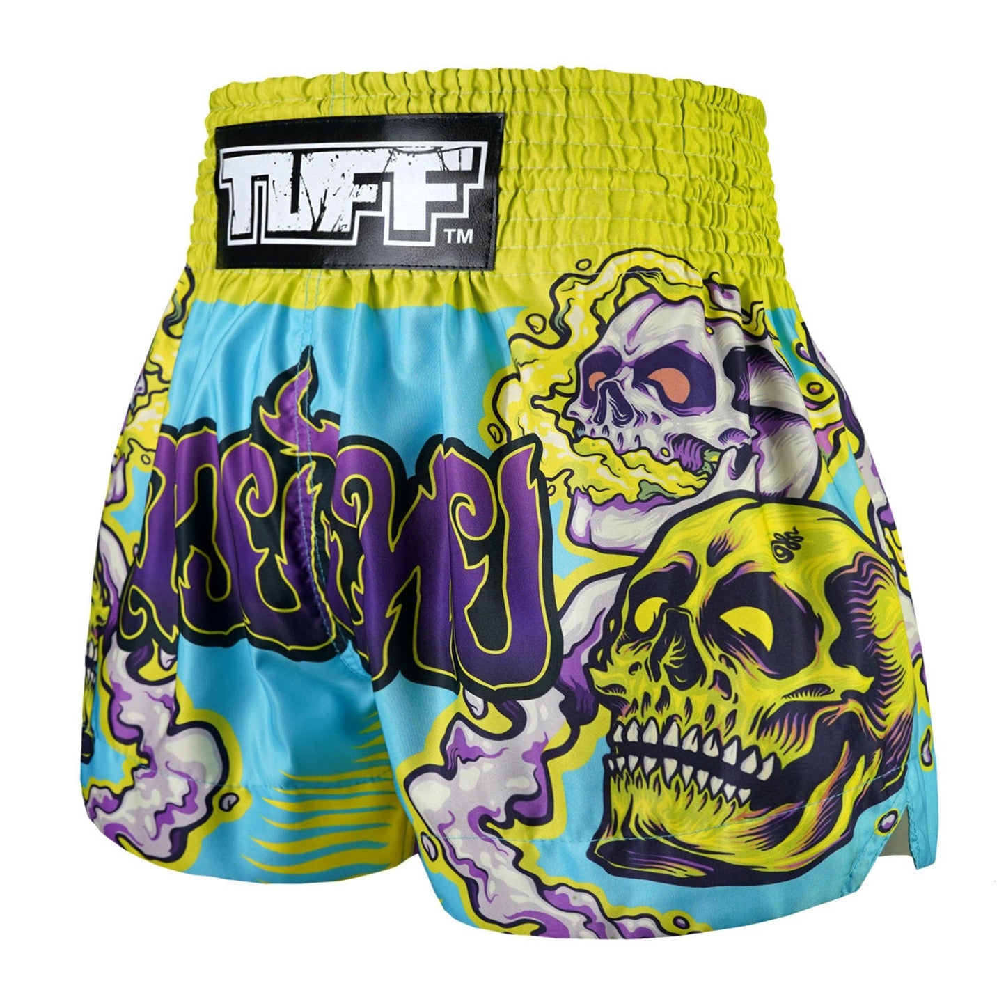 TUFF Muay Thai Shorts Trippy Skull