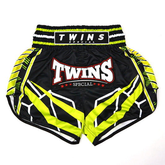 Twins Special Muay Thai Boxing  Shorts - RACING Black-Green