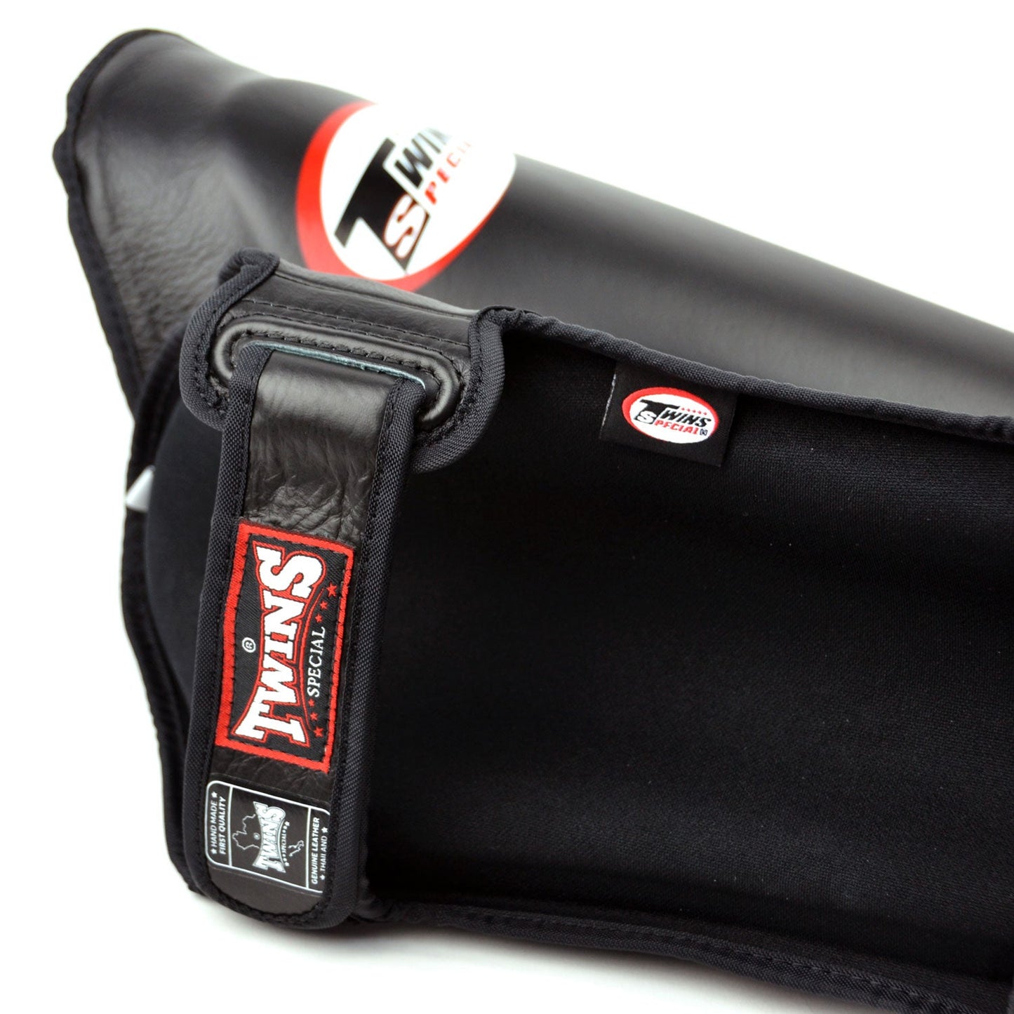 Twins Special SGL10 Muay Thai Boxing Leather Shin Pads - Black