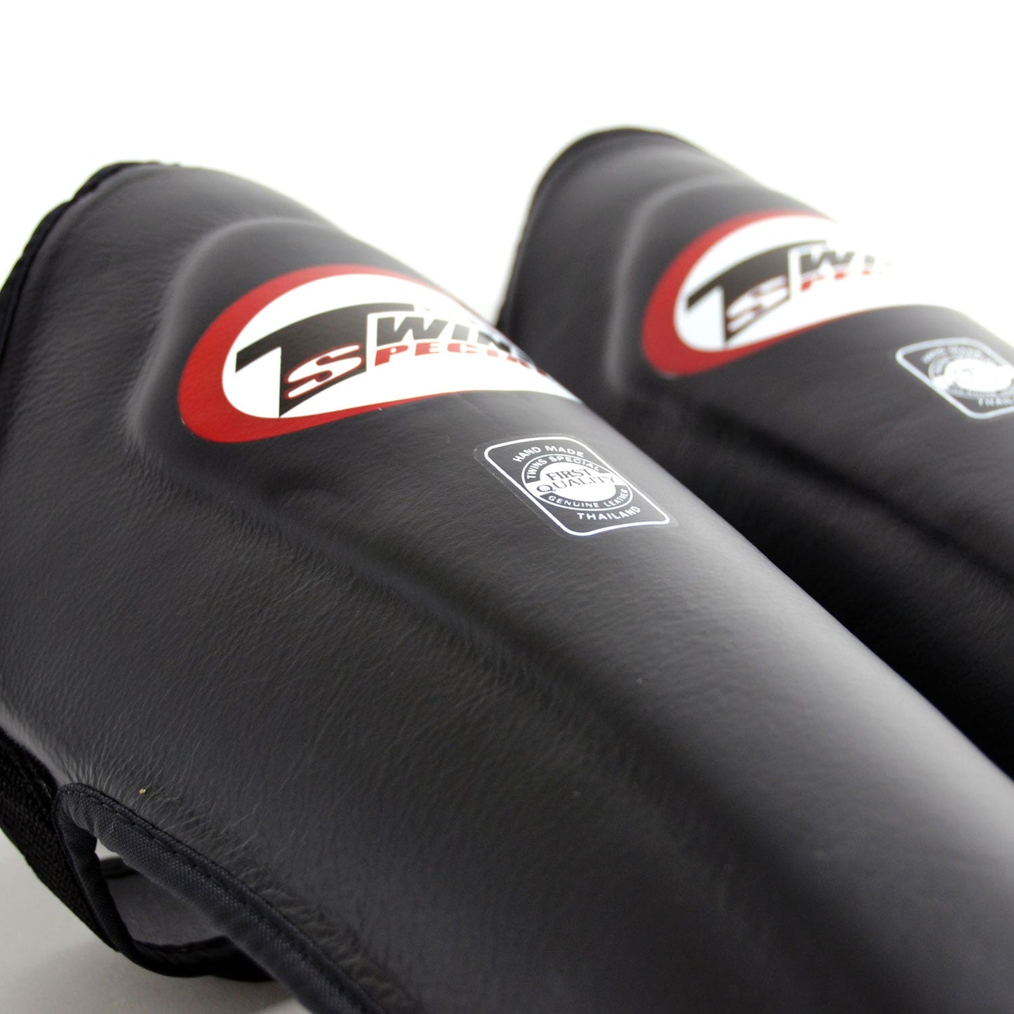 Twins Special SGL10 Muay Thai Boxing Leather Shin Pads - Black