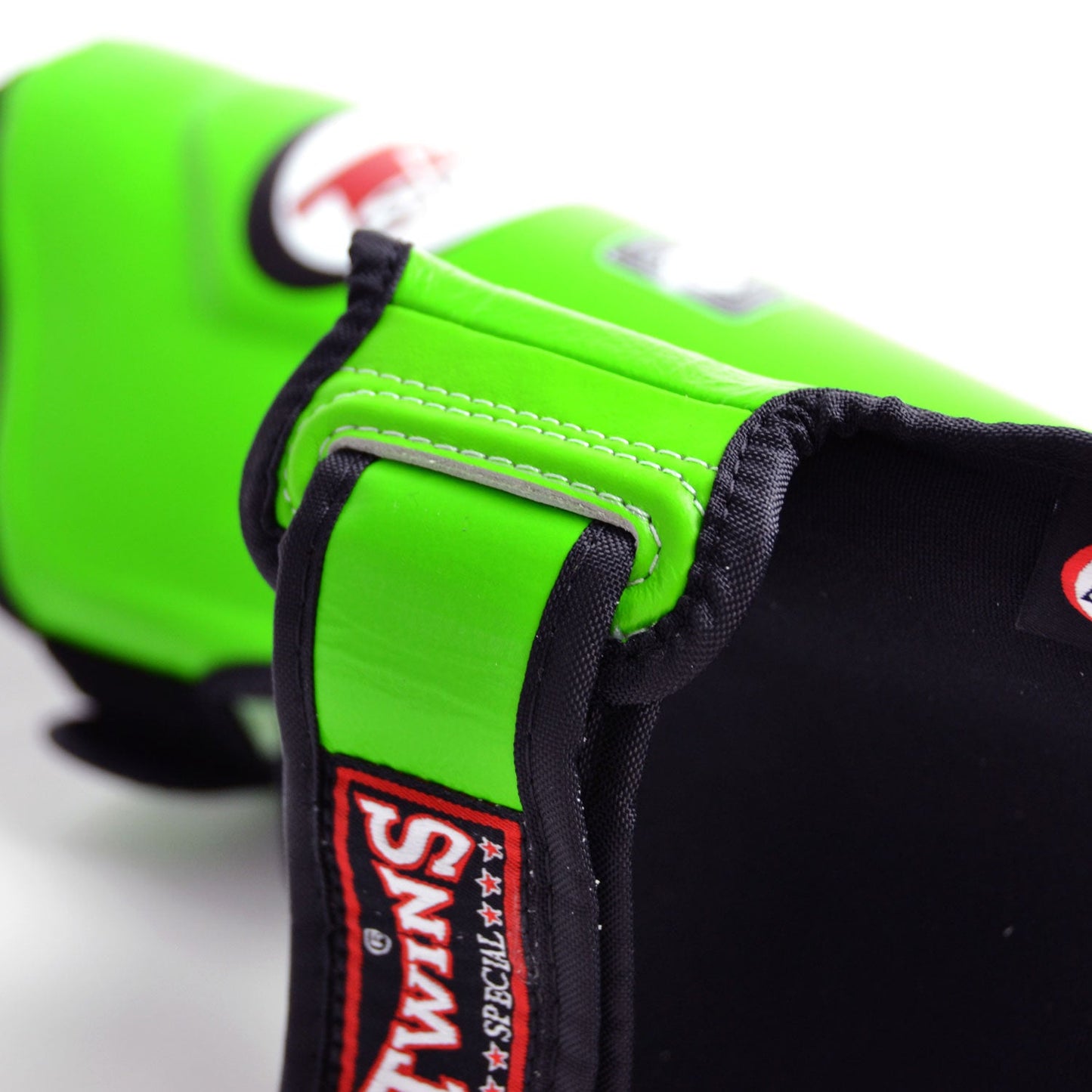 Twins Special SGL10 Muay Thai Boxing Leather Shin Pads - Green