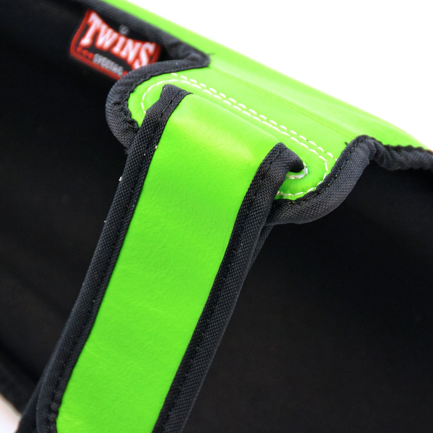 Twins Special SGL10 Muay Thai Boxing Leather Shin Pads - Green