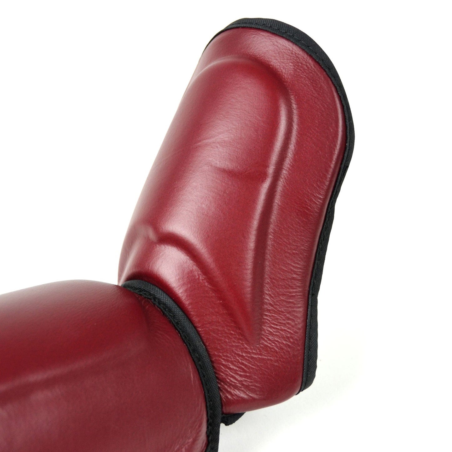 Twins Special SGL10 Muay Thai Boxing Leather Shin Pads - Maroon