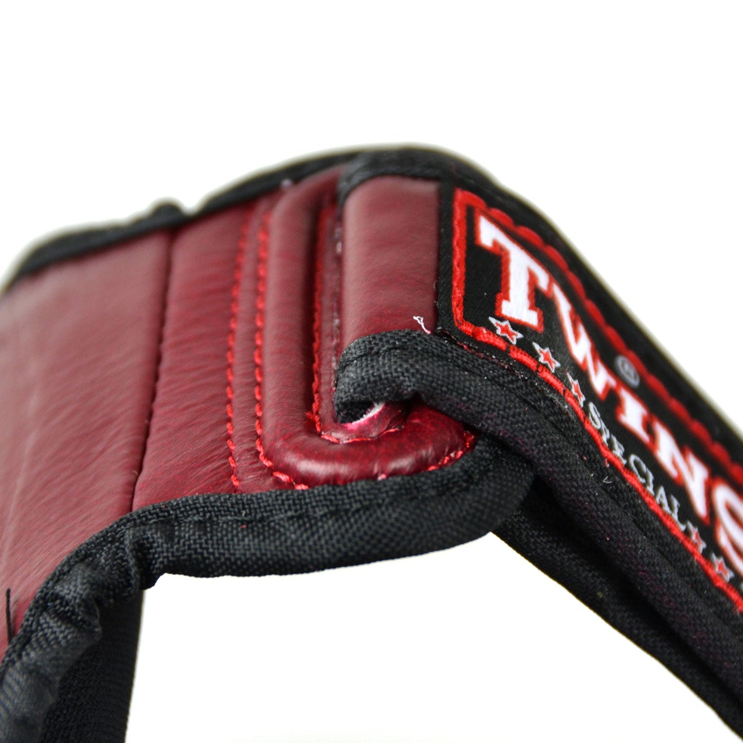 Twins Special SGL10 Muay Thai Boxing Leather Shin Pads - Maroon