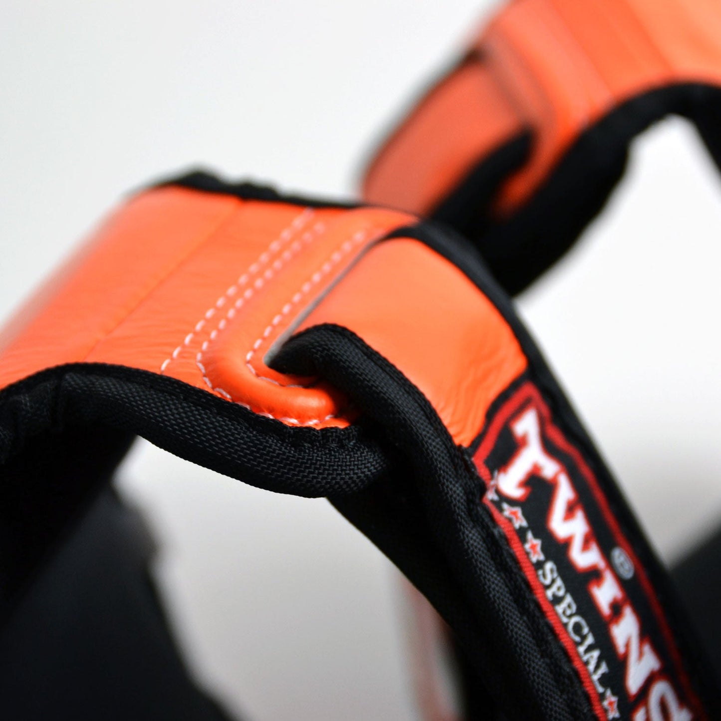 Twins Special SGL10 Muay Thai Boxing Leather Shin Pads - Orange