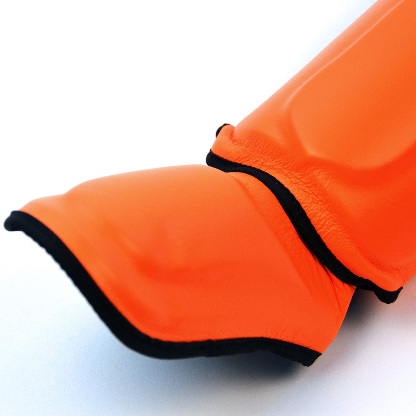 Twins Special SGL10 Muay Thai Boxing Leather Shin Pads - Orange