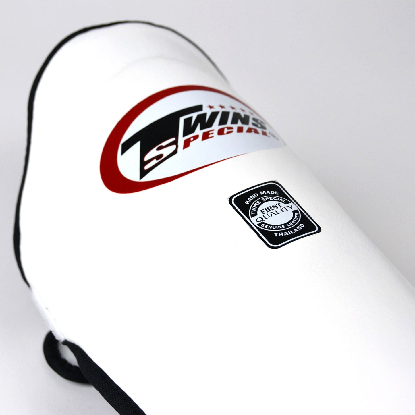 Twins Special SGL10 Muay Thai Boxing Leather Shin Pads - White