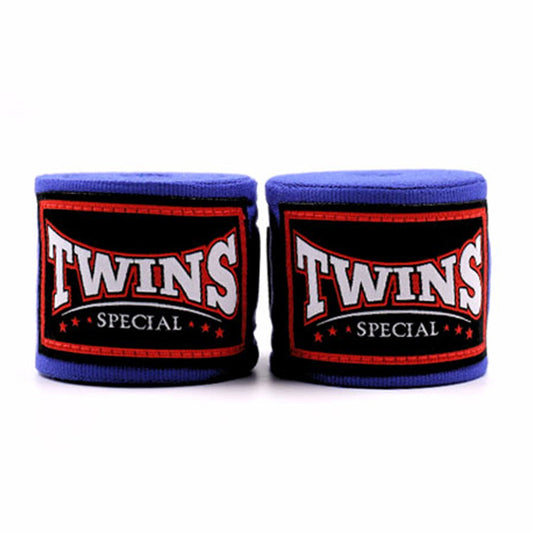 Twins Muay Thai Boxing 5m Elastic Handwraps Blue