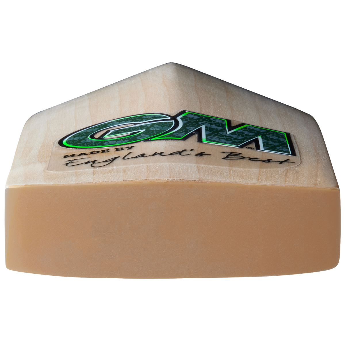 Gunn & Moore GM Verva 404 English Willow cricket bat with a polished wooden surface and reinforced toe for durability