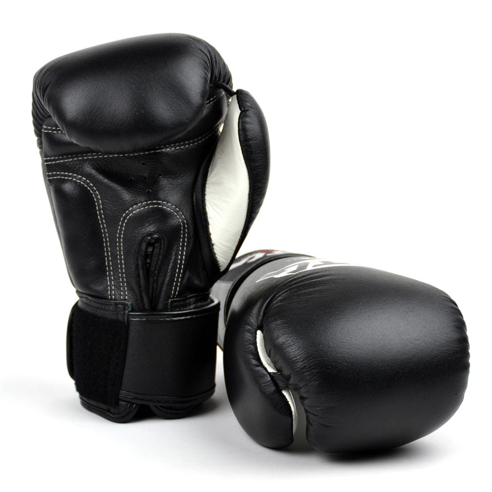 VG1 MTG Pro Black Velcro Boxing Gloves