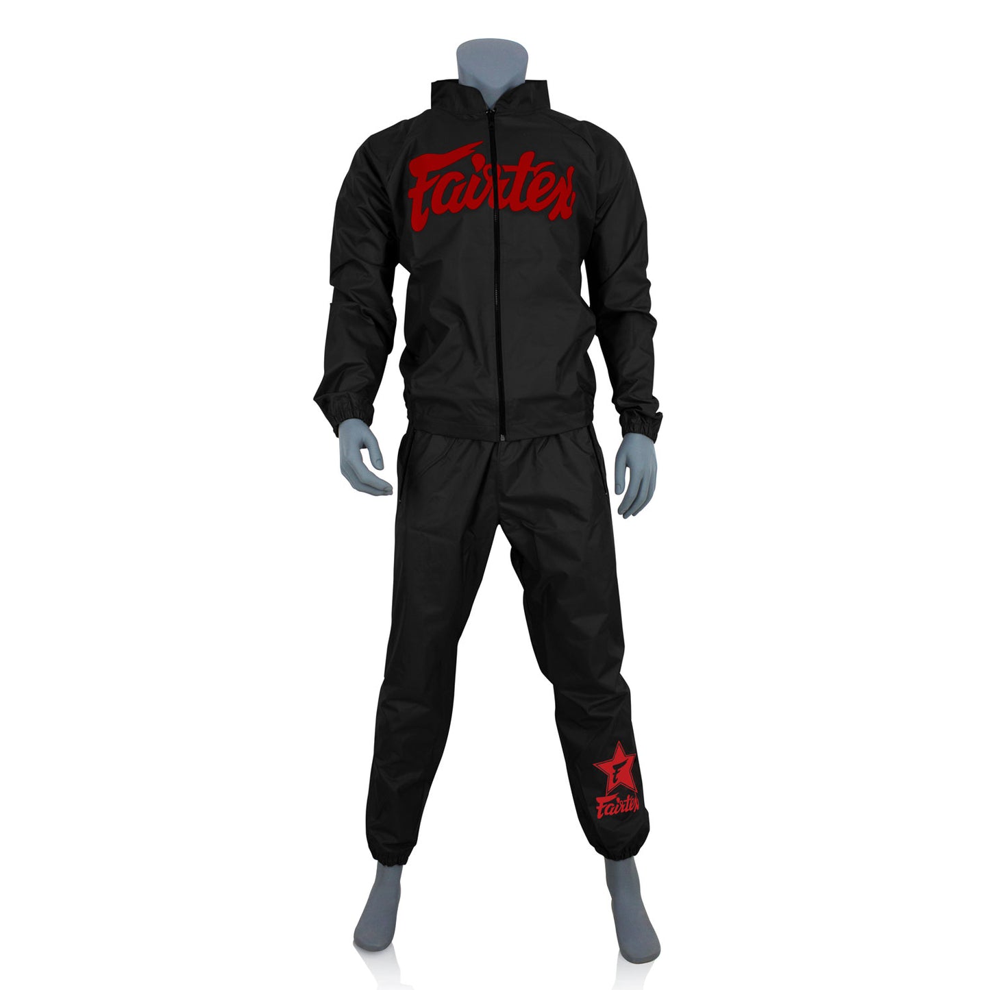 VS3 Fairtex Vinyl Sweatsuit Black-Red