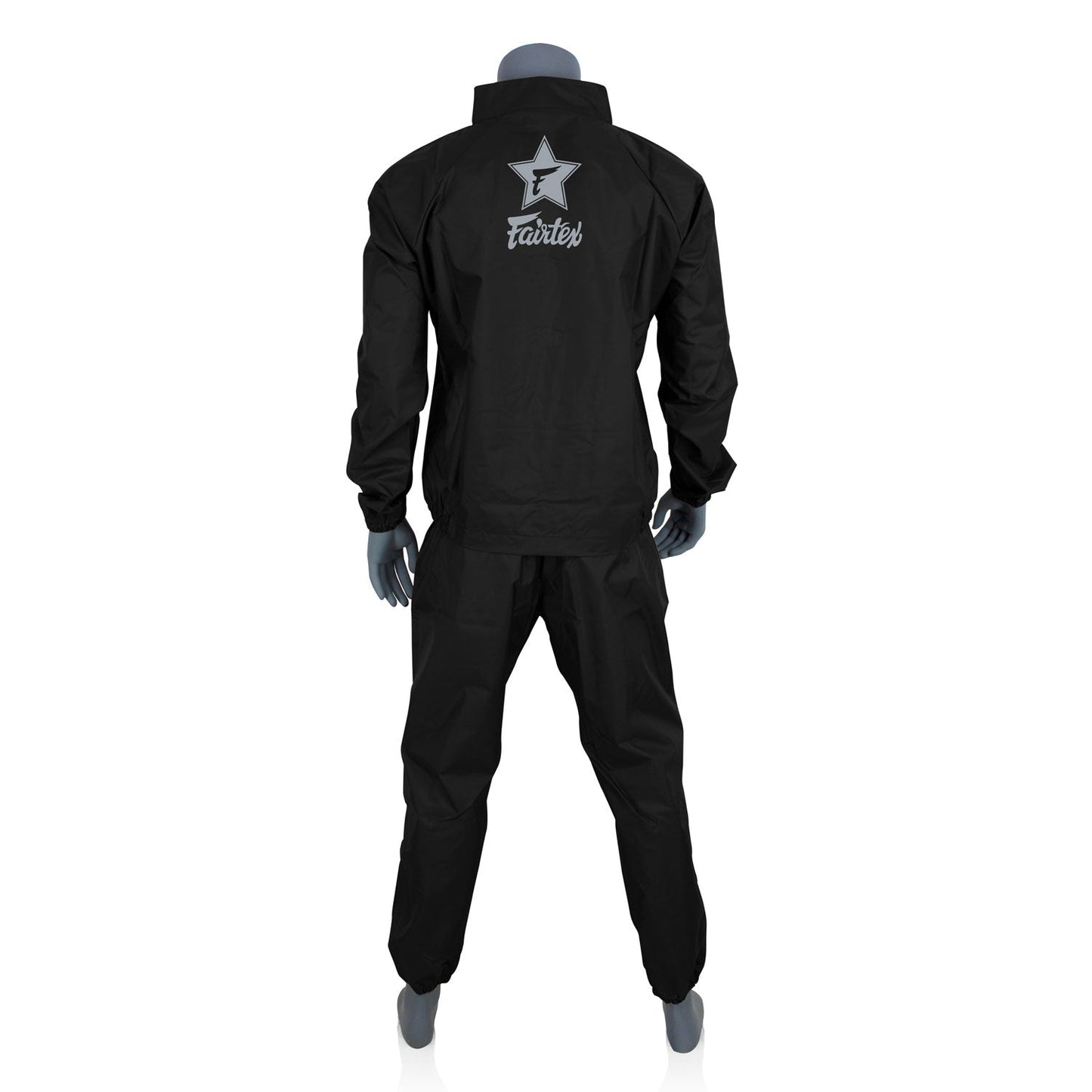 Fairtex Muay Thai Boxing Vinyl Sweatsuit Black-Grey