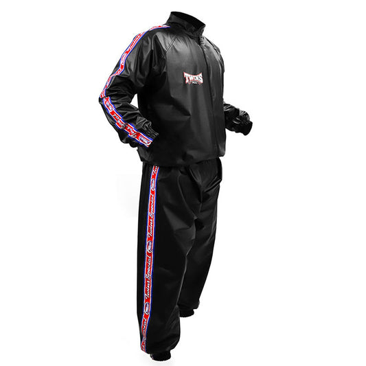 Twins Muay Thai Boxing Vinyl Sweatsuit Black