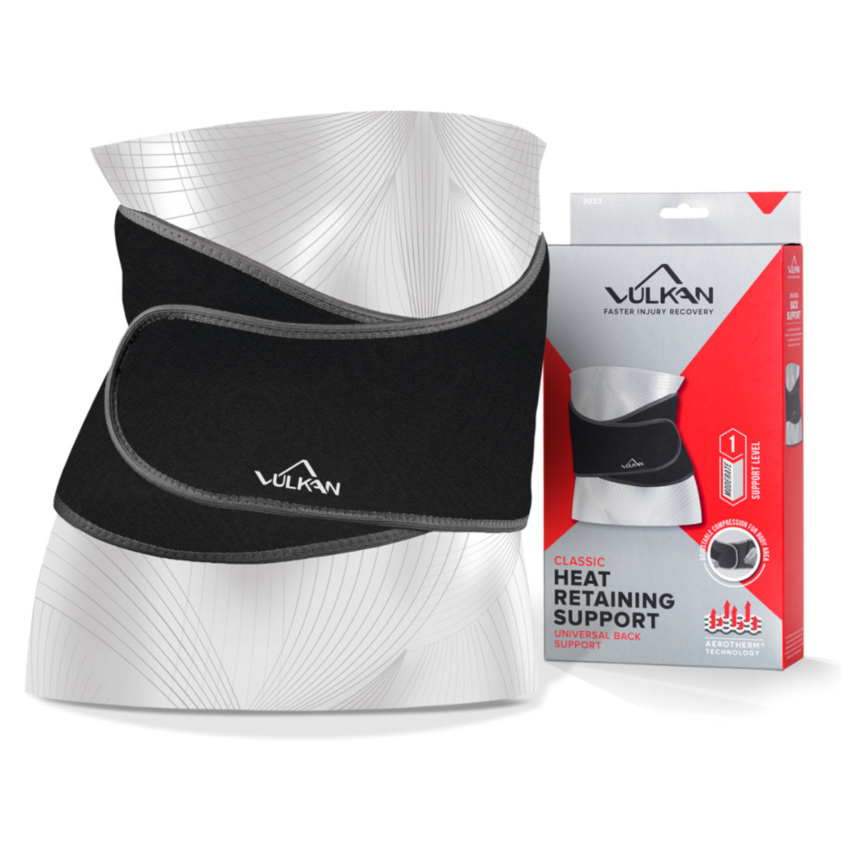 Vulkan Black Neoprene Back Support (3023) - One Size