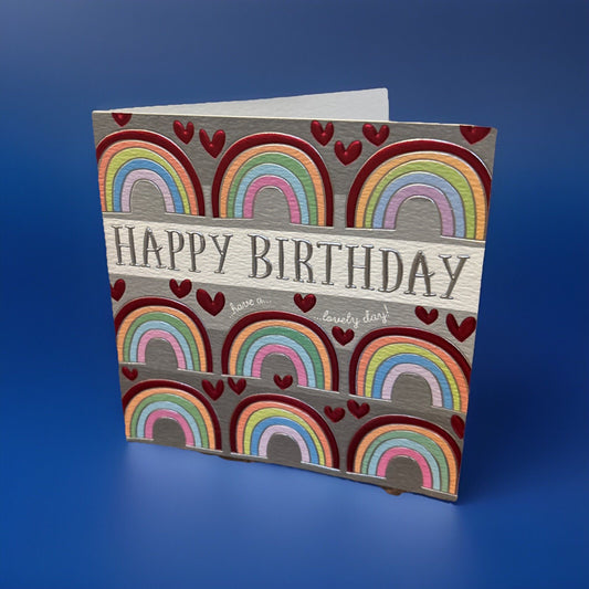 Happy Birthday Greeting Card By Wendy Jane-Blackett Bespoke Design